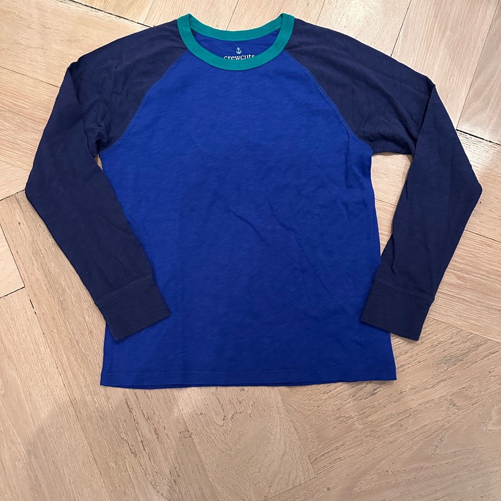 Crewcuts Navy and Royal Blue Kids Long Sleeve Tee